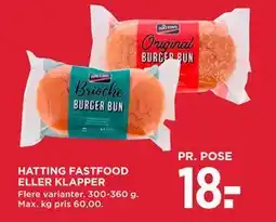 MENY HATTING FASTFOOD ELLER KLAPPER tilbud