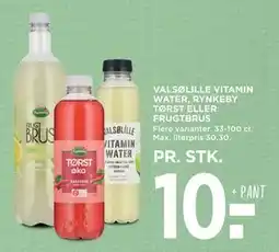 MENY VALSØLILLE VITAMIN WATER, RYNKEBY TØRST ELLER FRUGTBRUS tilbud