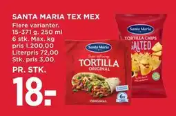 MENY SANTA MARIA TEX MEX tilbud