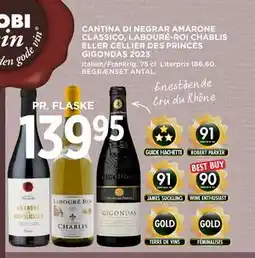MENY CANTINA DI NEGRAR AMARONE CLASSICO, LABOURÉ-ROI CHABLIS ELLER CELLIER DES PRINCES GIGONDAS 2023 tilbud