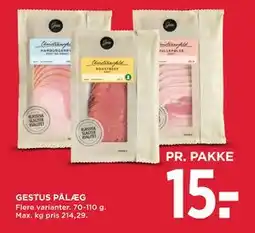 MENY GESTUS PÅLÆG tilbud