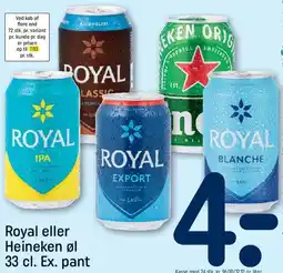 REMA 1000 Royal eller Heineken øl tilbud