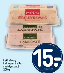 REMA 1000 Lykkeberg Laksepâté eller skaldyrspâté tilbud