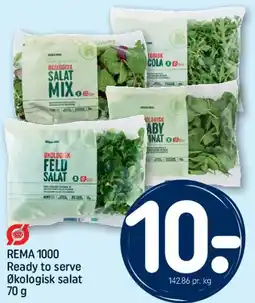 REMA 1000 REMA 1000 Ready to serve økologisk salat tilbud