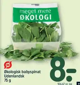 REMA 1000 Økologisk babyspinat tilbud
