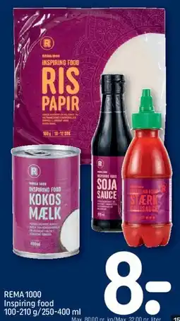 REMA 1000 Inspiring Food (rispapir, kokosmælk, soja osv.) tilbud