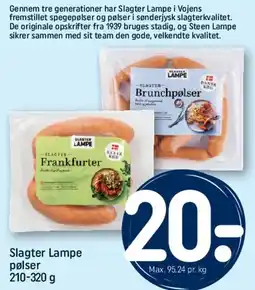 REMA 1000 Slagter Lampe pølser tilbud