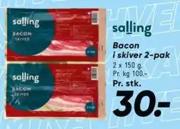 Bilka Salling Bacon i skiver 2-pak tilbud