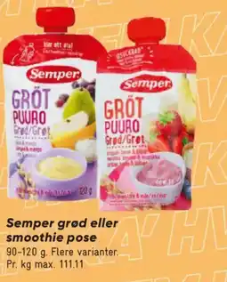 Bilka Semper grød eller smoothie pose tilbud