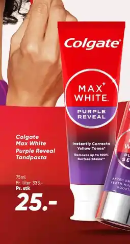 Bilka Colgate Max White Purple Reveal Tandpasta tilbud