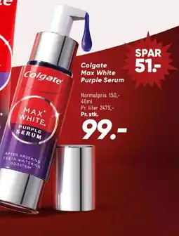 Bilka Colgate Max White Purple Serum tilbud