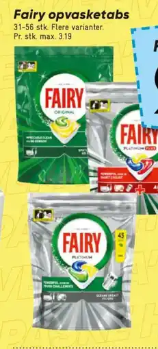 Bilka Fairy opvasketabs tilbud