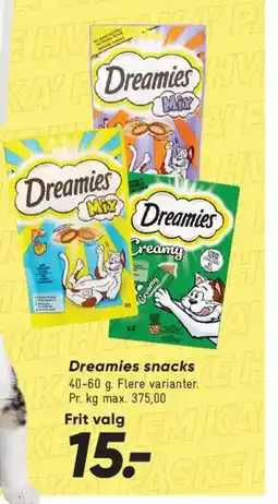 Bilka Dreamies snacks tilbud