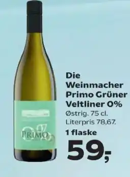 Kvickly Die Weinmacher Primo Grüner Veltliner 0% tilbud