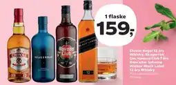 Kvickly Chivas Regal 12 års Whisky, Skagerrak Gin, Havana Club 7 års Rom eller Johnnie Walker Black Label 12 års Whisky tilbud