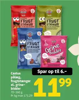 Løvbjerg Castus pålæg, frugtstænger el. grine- bidder tilbud