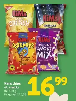 Løvbjerg Kims chips el. snacks tilbud