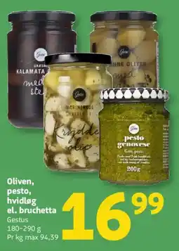 Løvbjerg Gestus Oliven, pesto, hvidløg el. bruchetta tilbud