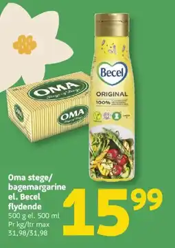 Løvbjerg Oma stege/ bagemargarine el. Becel flydende tilbud