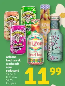 Løvbjerg Arizona iced tea el. warheads sour sodavand tilbud