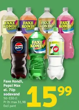 Løvbjerg Faxe Kondi, Pepsi Max el. 7Up sodavand tilbud