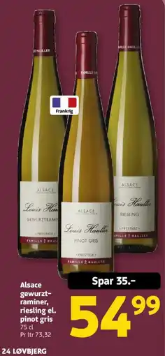 Løvbjerg Alsace gewurzt- raminer, riesling el. pinot gris tilbud