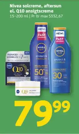 Løvbjerg Nivea solcreme, aftersun el. Q10 ansigtscreme tilbud