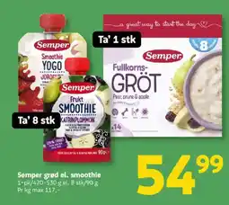 Løvbjerg Semper grød el. smoothie tilbud