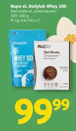 Løvbjerg Nupo el. Bodylab Whey 100 tilbud