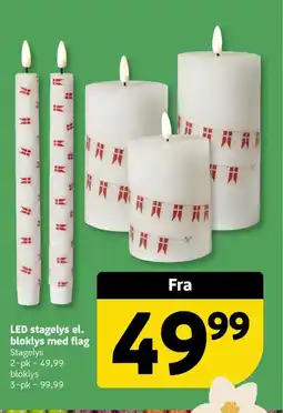 Løvbjerg LED stagelys el. bloklys med flag tilbud