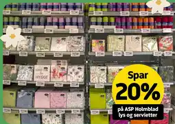 Løvbjerg På ASP Holmblad lys og servietter tilbud