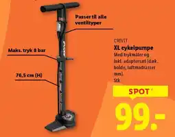 Lidl CRIVIT XL cykelpumpe tilbud