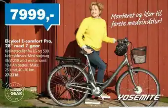 Elcykel E-comfort Pro, 28" med 7 gear