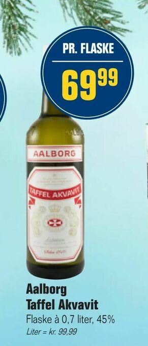 Otto Duborg Aalborg Taffel Akvavit tilbud