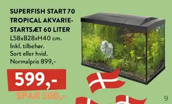 Superfish Start70 Tropical akvarie startset (60 liter)
