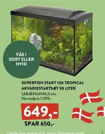 Superfish Start 100 Tropical akvariesæt 90 liter