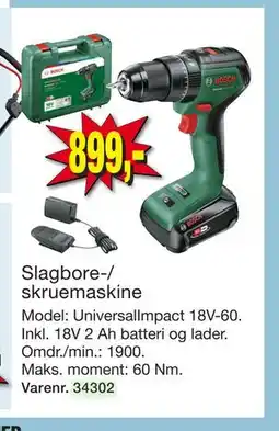 Harald Nyborg Slagbore-/ skruemaskine tilbud