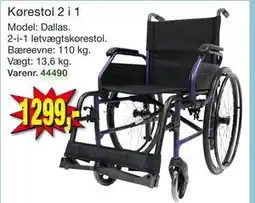 Harald Nyborg Kørestol 2 i 1 tilbud