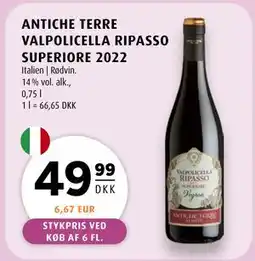 Scandinavian Park ANTICHE TERRE VALPOLICELLA RIPASSO SUPERIORE 2022 tilbud