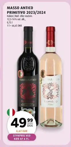 Scandinavian Park MASSO ANTICO PRIMITIVO 2023/2024 tilbud