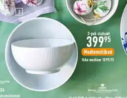 Imerco Hvid Riflet skål / skålesæt tilbud