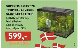 Plantorama SUPERFISH START 70 TROPICAL AKVARIE-STARTSÆT 60 LITER tilbud