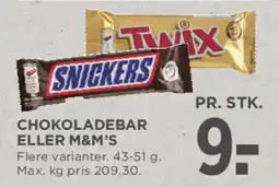 MENY Chokoladebar eller M&M's tilbud