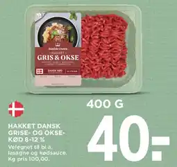 MENY Hakket dansk gris & okse tilbud