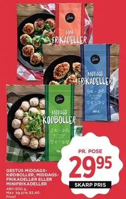 MENY Gestus middags-kødboller / middags-frikadeller / minifrikadeller tilbud