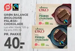 MENY Grøn Balance Økologisk Pålægschokolade tilbud