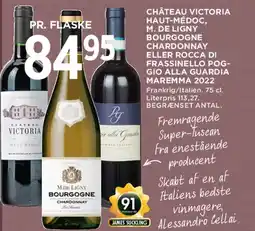 MENY Château Victoria / M. de Ligny Bourgogne Chardonnay eller Rocca di Frassinello tilbud