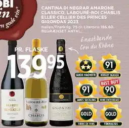MENY Cantina di Negrar Amarone Classico / Laboure-Roi Chablis / Cellier des Princes Gigondas 2023 tilbud