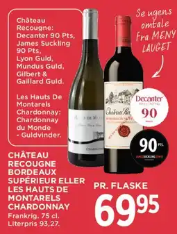 MENY Château Recougne - Bordeaux Supérieur 2022 tilbud