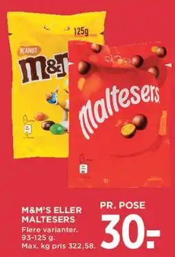 MENY M&M's / Maltesers tilbud